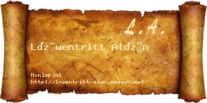 Löwentritt Alán névjegykártya
